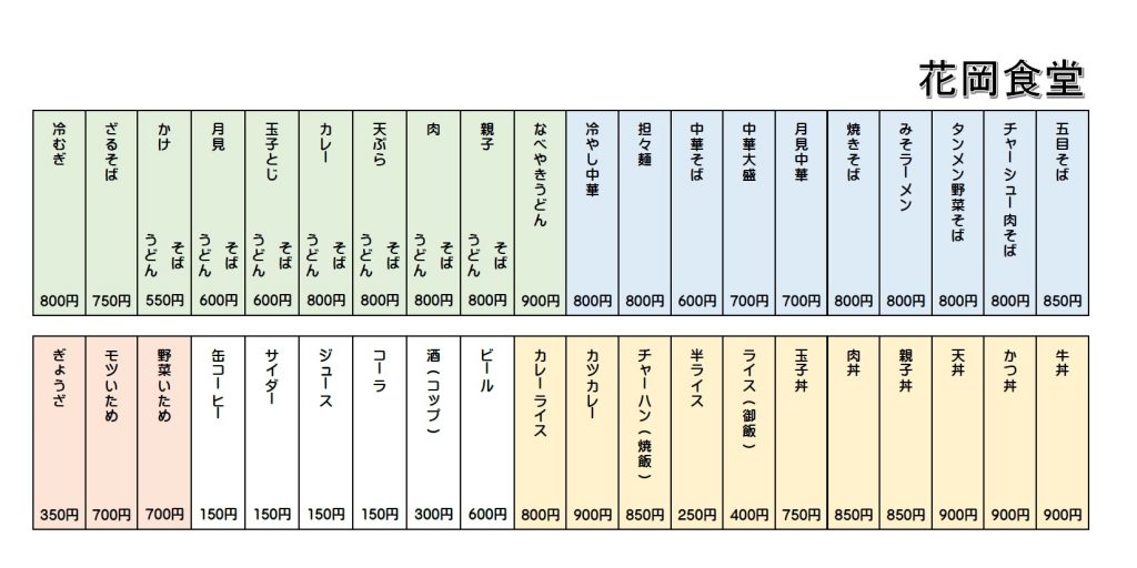 hanaokashokudou-menu